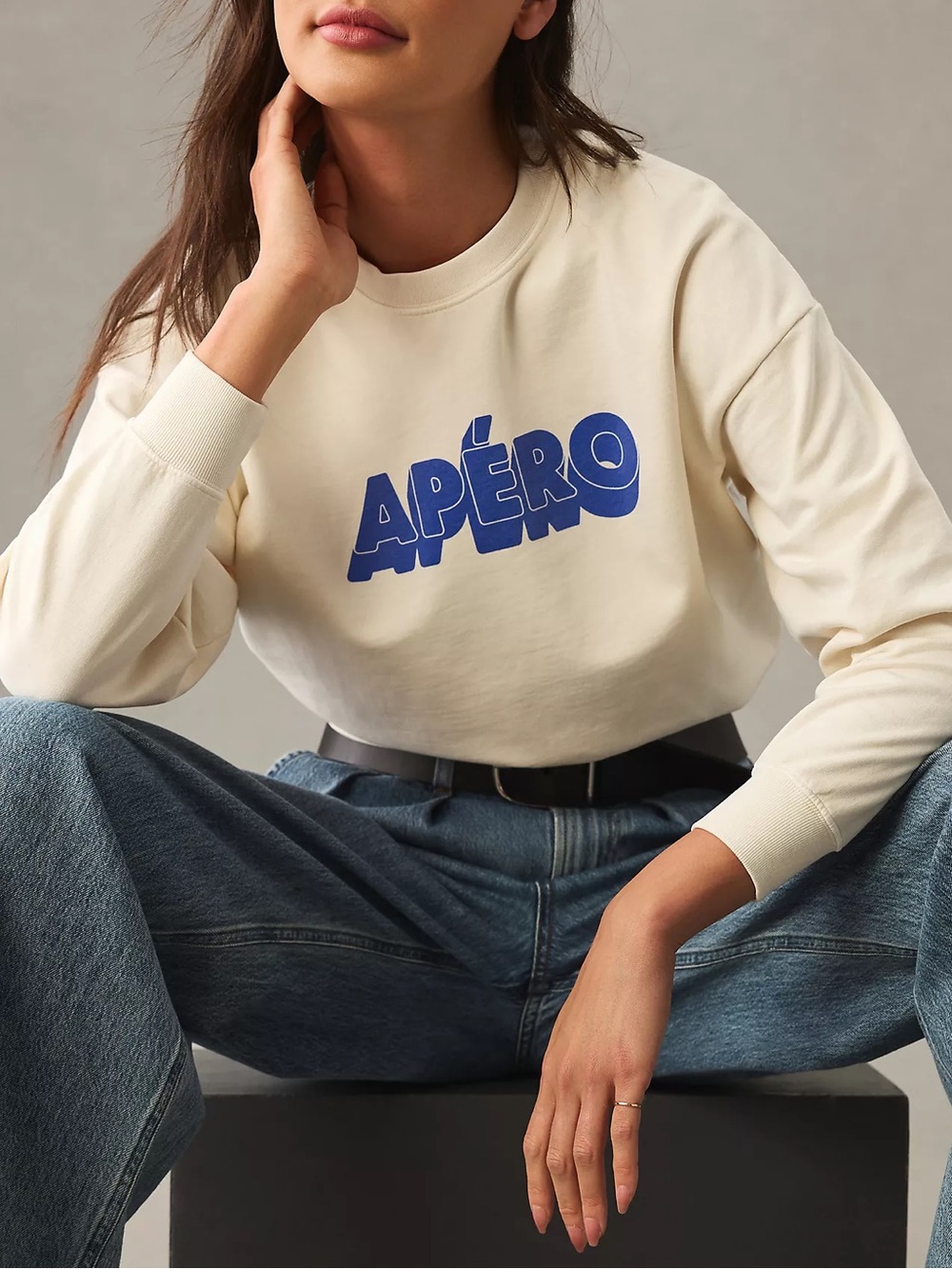 Clare V Le Drop Apero Sweatshirt XS